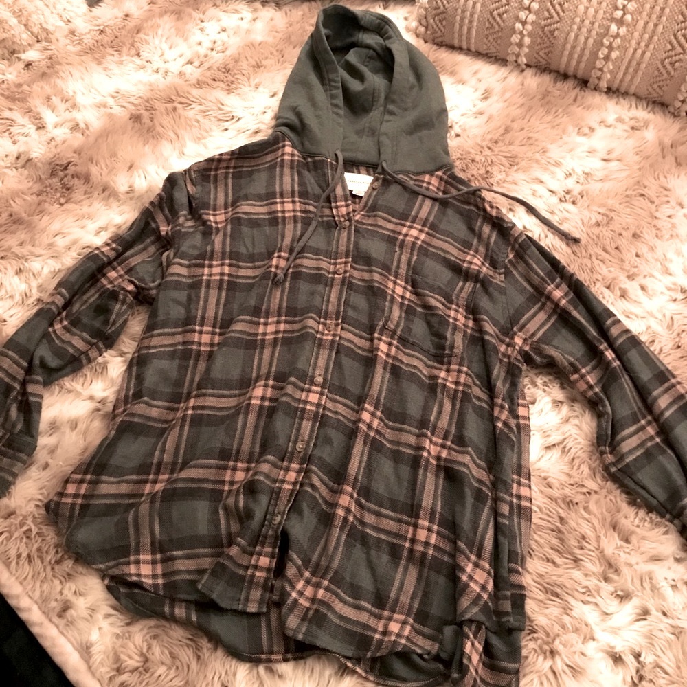 AE Flannel Hoodie